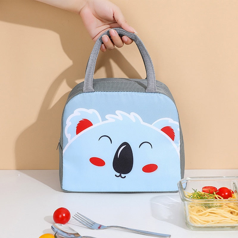 Cartoon Lunch Bag Portable Insulated Thermal Lunch Box Picnic Supplies Bags Milk Bottle For Women Girl Kids Children 2022 New