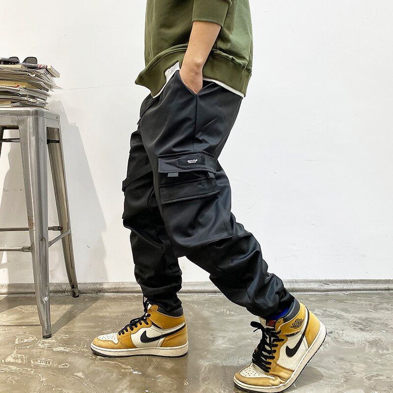 Winter Fashion Streetwear Techwear Fleece Cargo Pants Men Clothing Korean Hip Hop Joggers Harajuku Casual Sweatpants Trousers