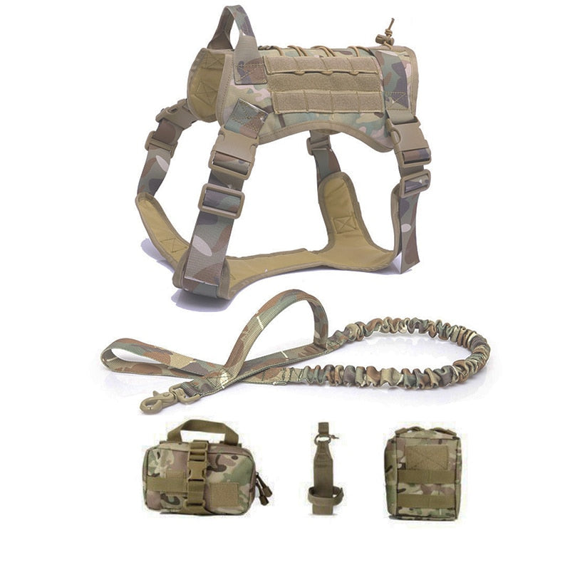 Tactical Dog Harness Pet Training Vest Dog Harness And Leash Set For Small Medium Big Dogs