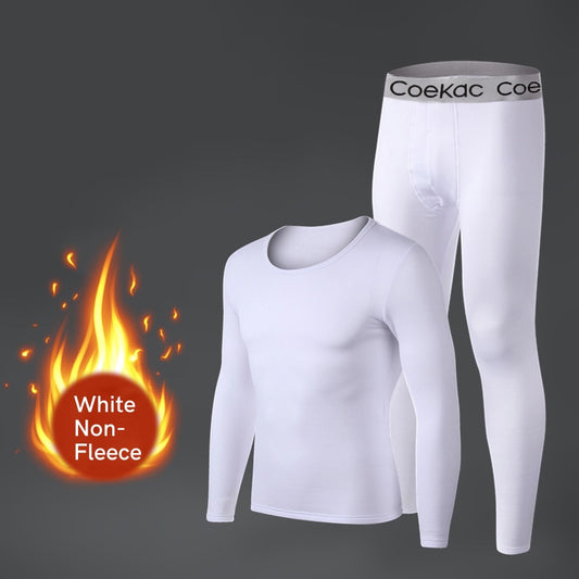 Set of 2 Men&#39;s Premium Thermal Underwear Ultra Soft Long Johns Fleece Lined Warm Base Layer Thermals top and Bottom