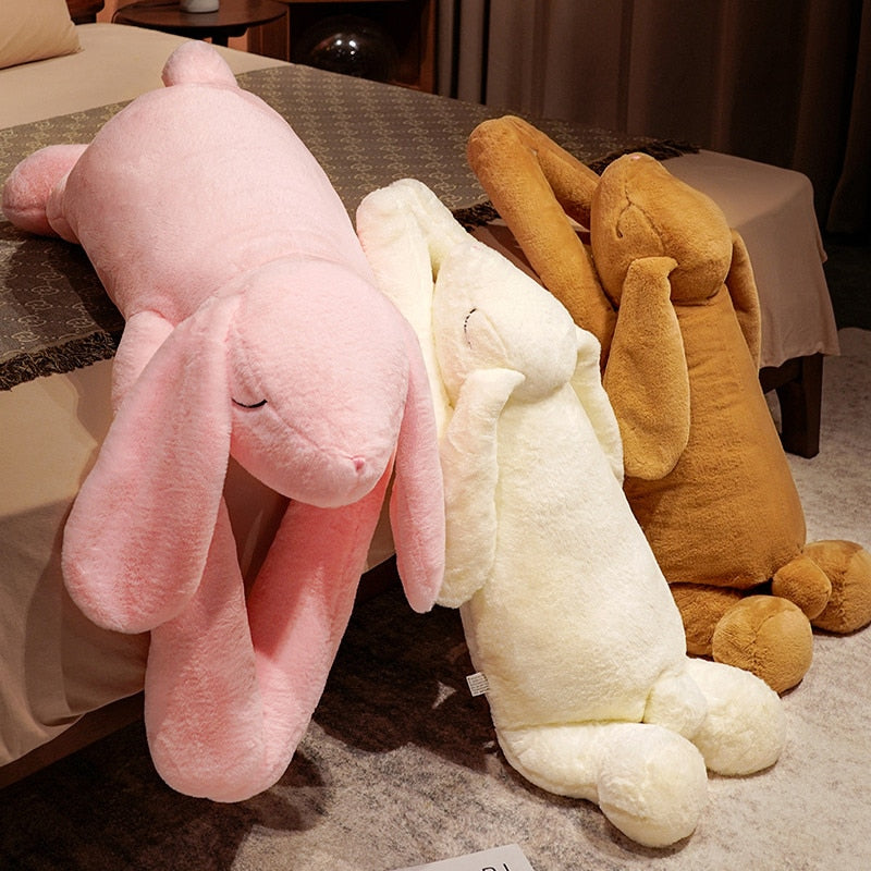 Lovely Giant Animal 90cm 120cm Soft Cartoon Big Ear Bunny Plush Toy Rabbit Stuffed Pillow Girl Gift