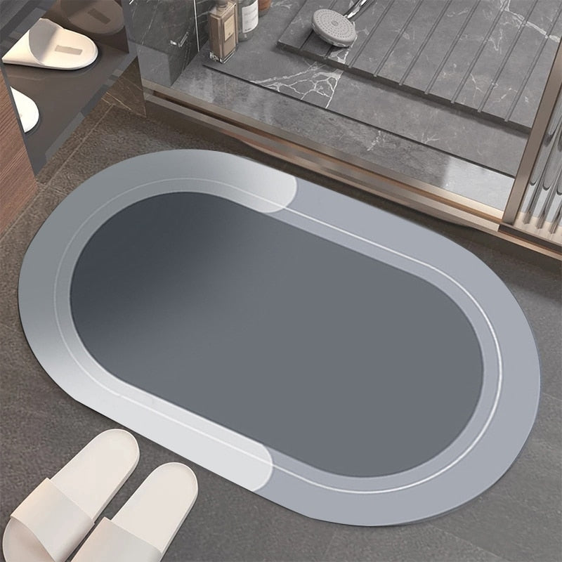 Bathroom Floor Mat Non-slip Entrance Doormat Water Absorbent Bathtube Side Footpad Carpet Bath Area Rug Kitchen Home Decor