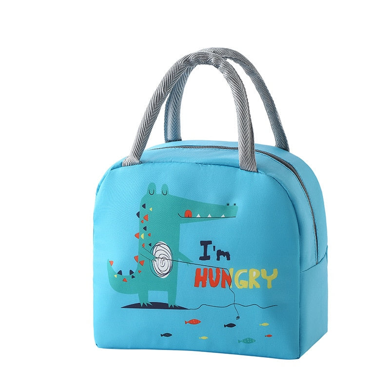 Cartoon Lunch Bag Portable Insulated Thermal Lunch Box Picnic Supplies Bags Milk Bottle For Women Girl Kids Children 2022 New