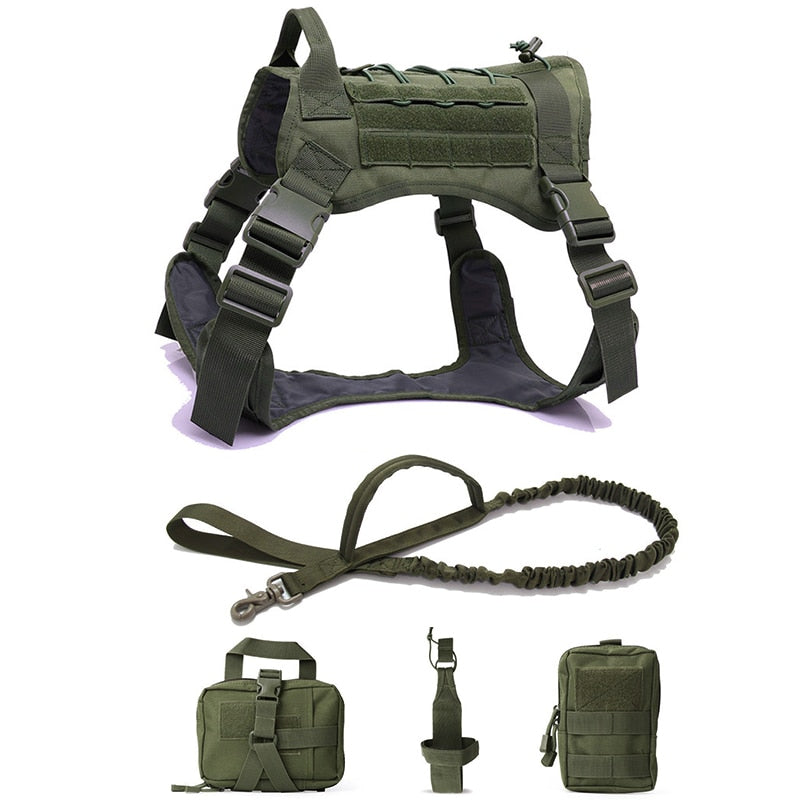 Tactical Dog Harness Pet Training Vest Dog Harness And Leash Set For Small Medium Big Dogs