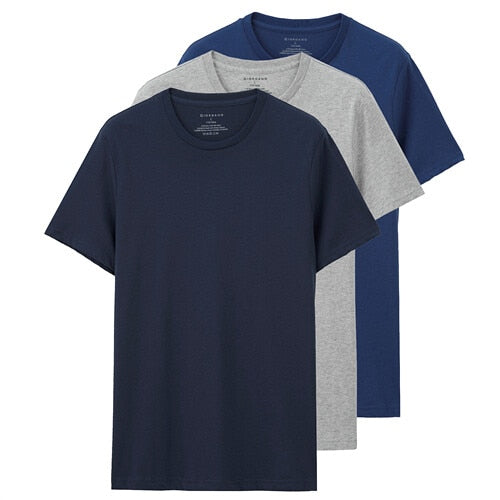 Giordano Men T Shirt Cotton Short Sleeve 3-pack Tshirt Solid Tee Summer Beathable Male Tops Clothing Camiseta Masculina 01245504