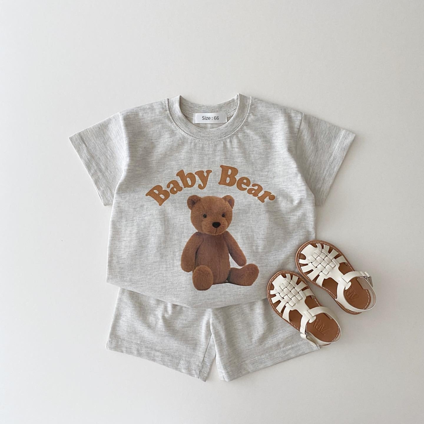 2pcs Baby Boys Girls Outfits Sets Summer Fashion Short Sleeve Kids T-shirts + Shorts Stitching Color Clothing