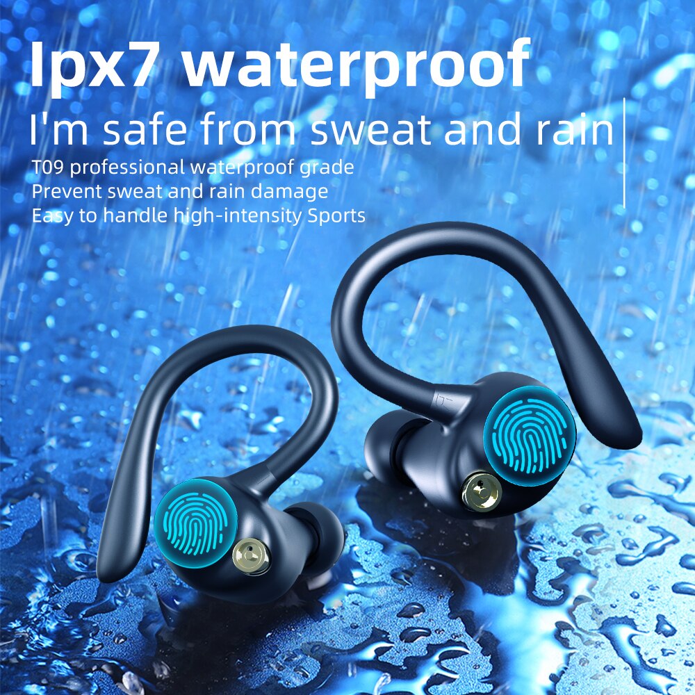 Bluetooth Headphones True Wireless Earbuds with Charging Box Stereo Sound Earphones with Mic in-Ear Headsets Deep Bass for Sport