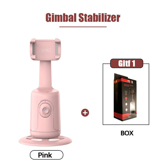 FANGTUOSI 2022 New 360 Rotation follow-up Gimbal Stabilizer Monopod Desktop tracking gimbal For Tiktok live photography