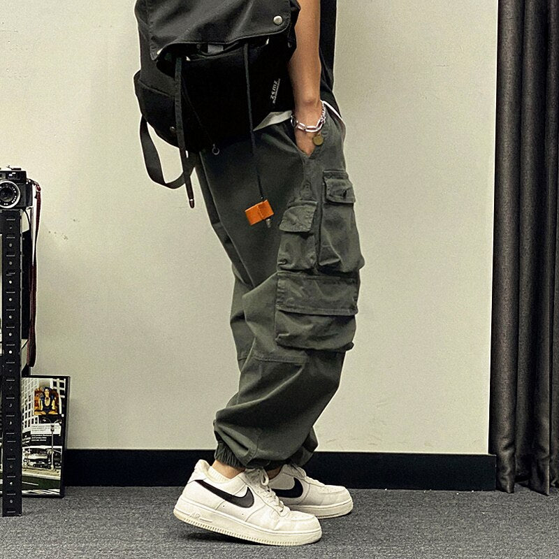 American hip hop cargo pants men clothing Japanese streetwear oversize joggers korean Trend Joggers harajuku casual trousers