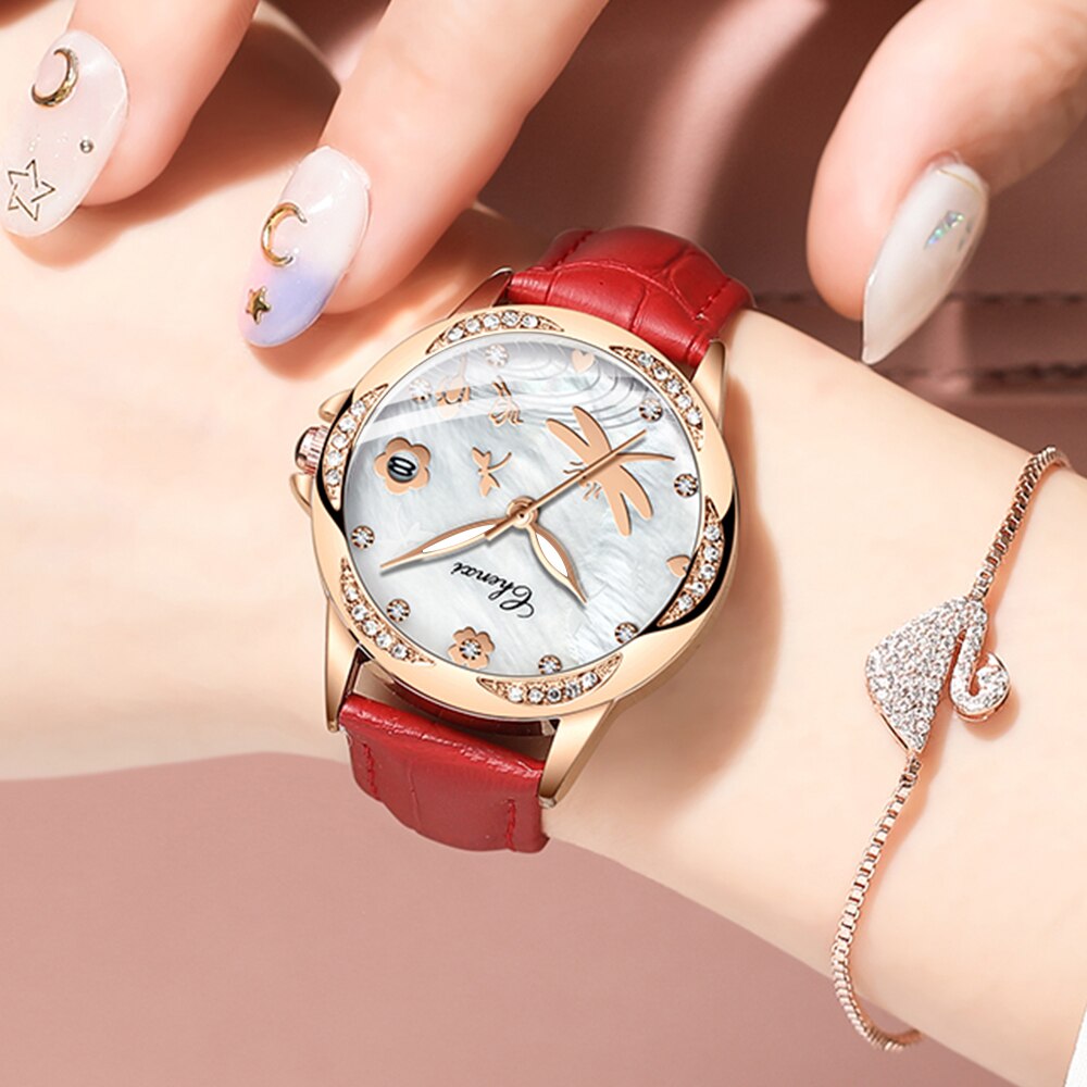 CHENXI Top Brand Women&#39;s Watches Classic Analog Quartz Ladies Bracelet Wristwatch Casual Leather Women Waterproof Watch