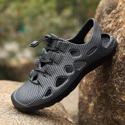 Men&#39;s Sandals Summer 2023 Light Slip-on Jelly Shoes Slippers Men Breathable Non-Slip Beach Soft Bottom Water Footwear Flats
