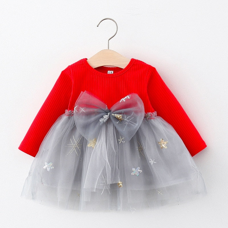 Menoea Infant dress Autumn 2022 Baby Girl Clothes Newborn Kids Long Sleeve Dresses Children Girl Cartoon Bear Pattern Cute Dress