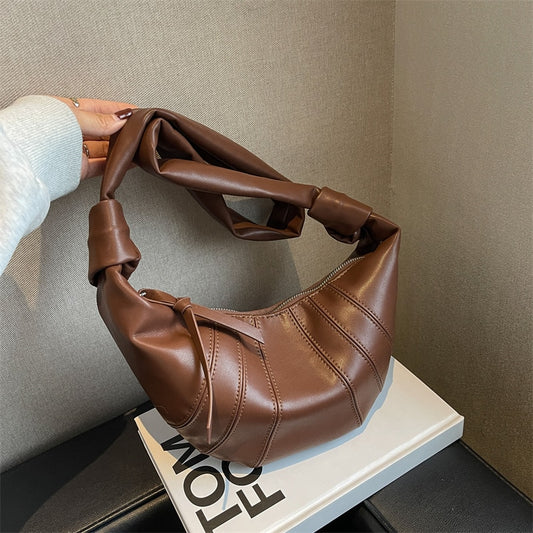 Vintage Handbag for Women Designer Luxury Shoulder Bags Soft Leather Crossbody Bag Simple Solid Color Hobo Bags Women Bag Travel