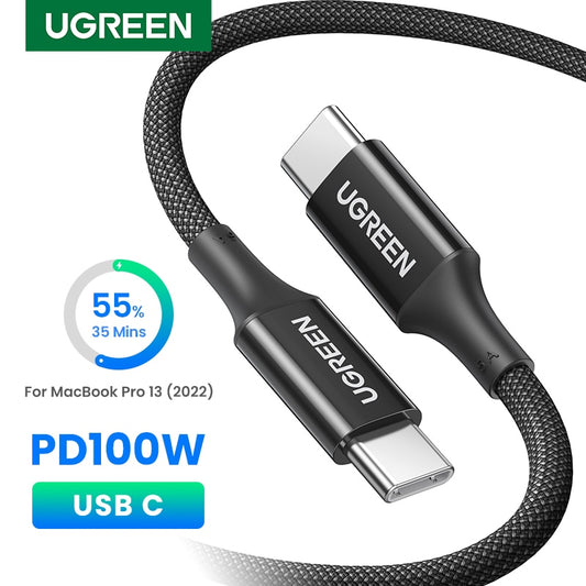 UGREEN USB C Cable 100W for MacBook Pro Samsung S21 Built in E-marker Chip 5A Fast Charging Cable Type C Cable