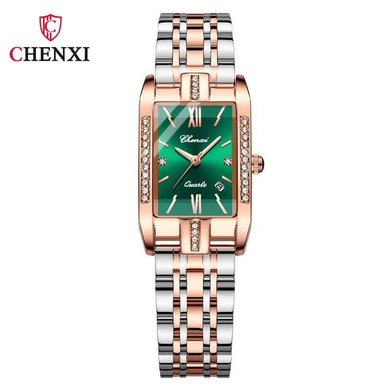 Fashion Woman Watch Luxury Brand Stainless Steel Bracelet Creative Unique Rectangle Watch For Ladies Quality Wristwatch Elegant