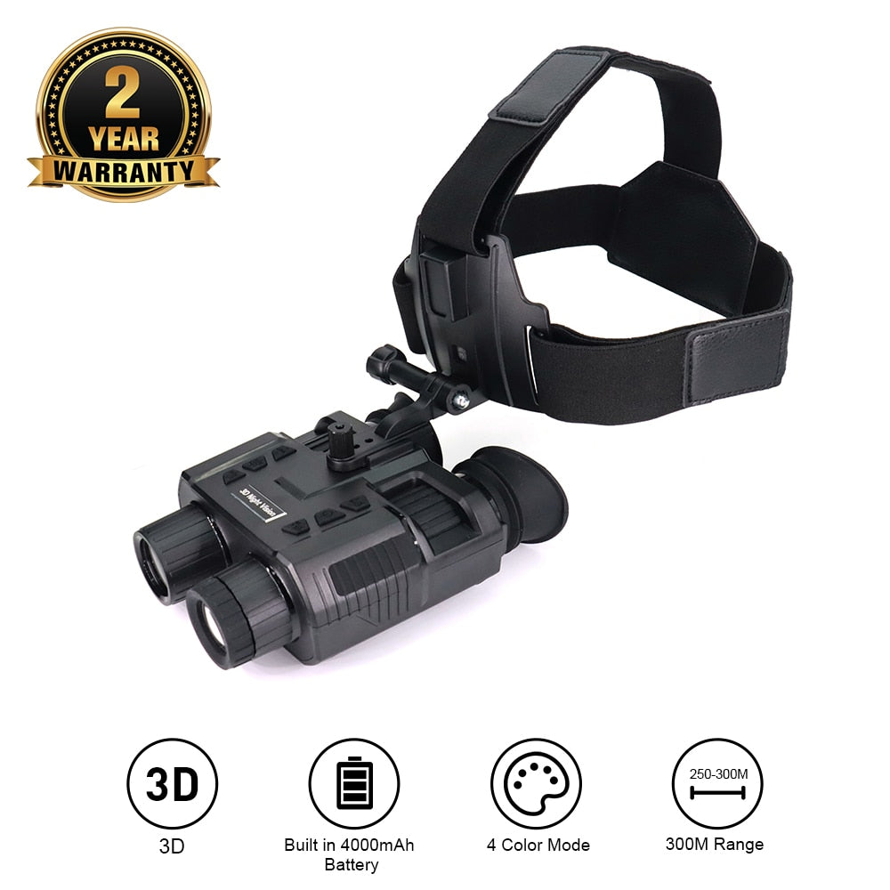 ISHARE NV8000 Helmet 3D Night Vision Goggles IR 1080p HD infrared NV Binocular Naked Eye 3D Helmet Eyepiece Head Mount Darkness