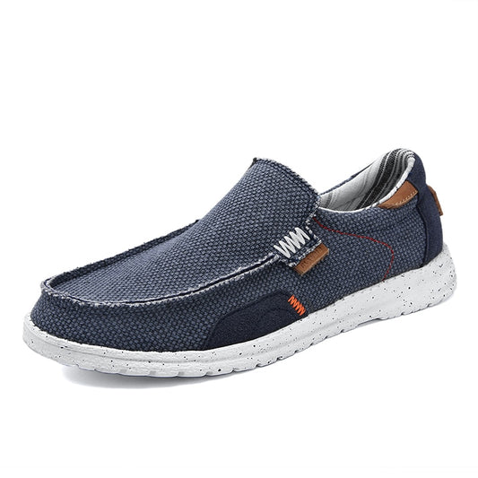 Summer Breathable Canvas Shoes Men Loafers Slip On Light Sneakers Comfty Casual Men Shoes Lightweight Flats Men Walking Zapatos