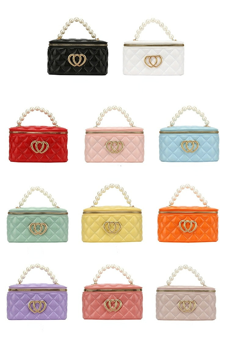 2023 New Shoulder Bag Women&#39;s Rectangular Pearl Hand-held Chain Cosmetic Bag Jelly Bag Mobile Phone Bag Messenger Bag Handbag