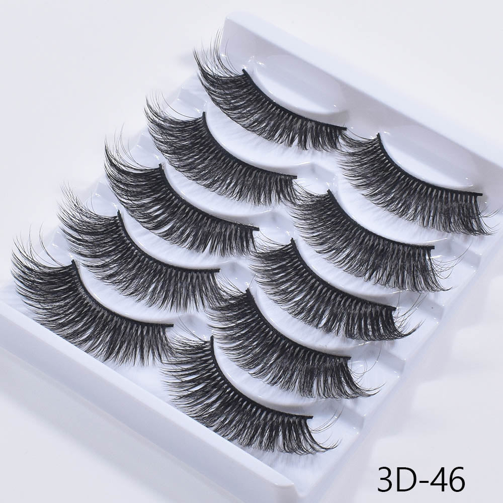 5Pairs Thick Faux 3D Mink Lashes Natural Long False Eyelashes Dramatic Fake Lashes Makeup Handmade Eyelash Extension maquiagem