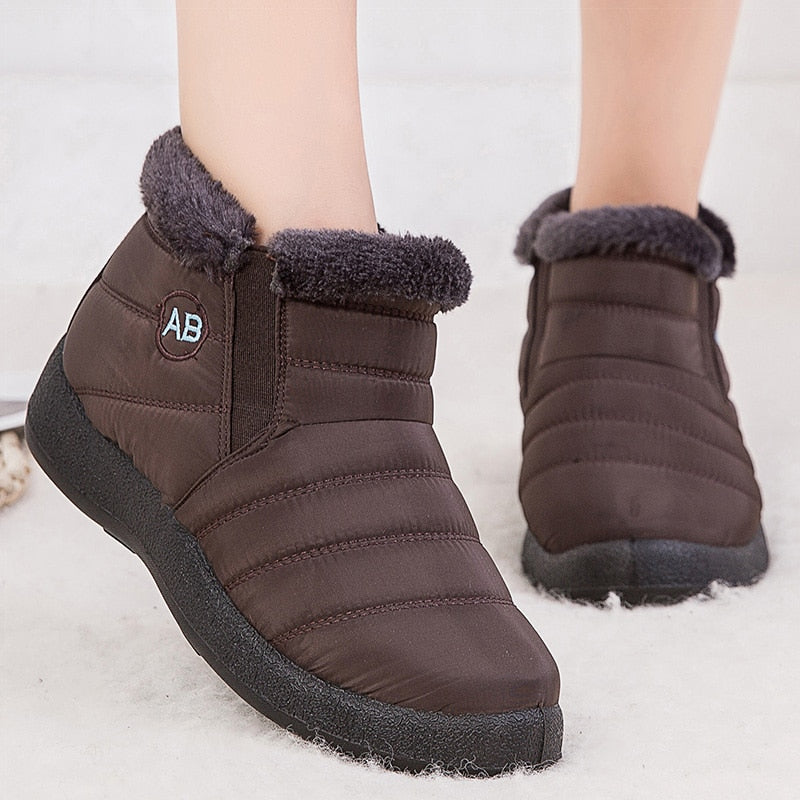 Women Boots Watarproof Ankle Boots For Winter Shoes Women Keep Warm Snow Botines Female 2022 Luxury Zipper Winter Botas Mujer