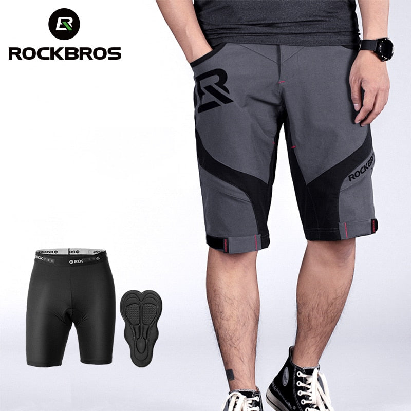 ROCKBROS 4D Women&#39;s Men&#39;s Shorts 2 In 1 With Separable Underwear Shorts Bike Shorts Climbing Running Bicycle Pants Cycling Trous