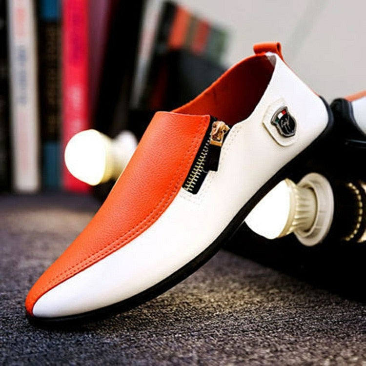 Breathable Solid Color Slip Men Driving Shoes Spring and Autumn New Style Breathable Light Men&#39;s Peas Shoes The British Sneakers