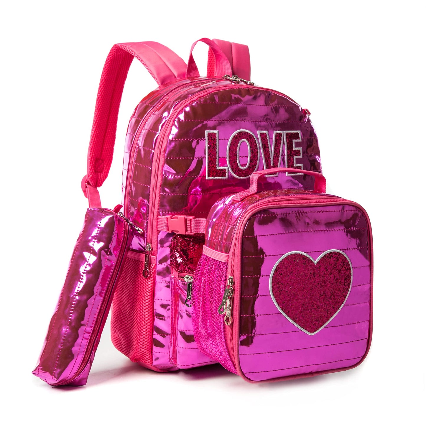 School Bags Backpacks for School Teenagers Girls Waterproof Spine Protection Schoolbag Sequined Detachable Lunch Bag  Girls Bags