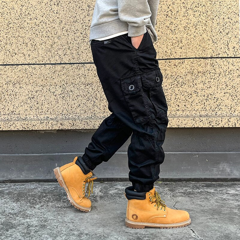 Streetwear Military Tactical Cargo Pants Japanese Harajuku Casual Plus Size Harem Joggers Men Clothing Multi-Pocket Trousers