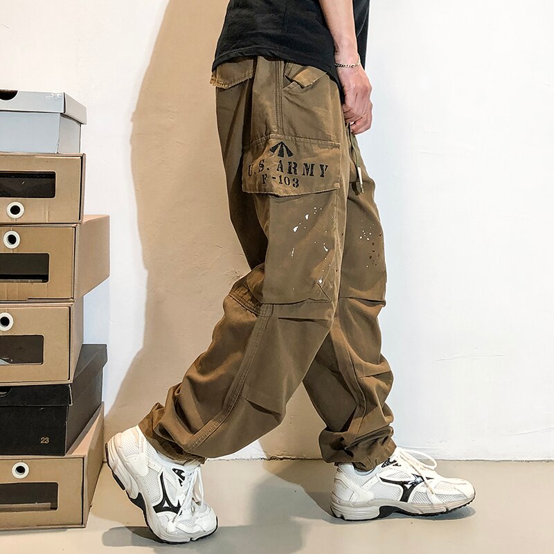 2022 Japanese Streetwear Fashion Trends Cargo Pants Men Clothing Harajuku Casual Harem Trousers High Quality Khaki Joggers