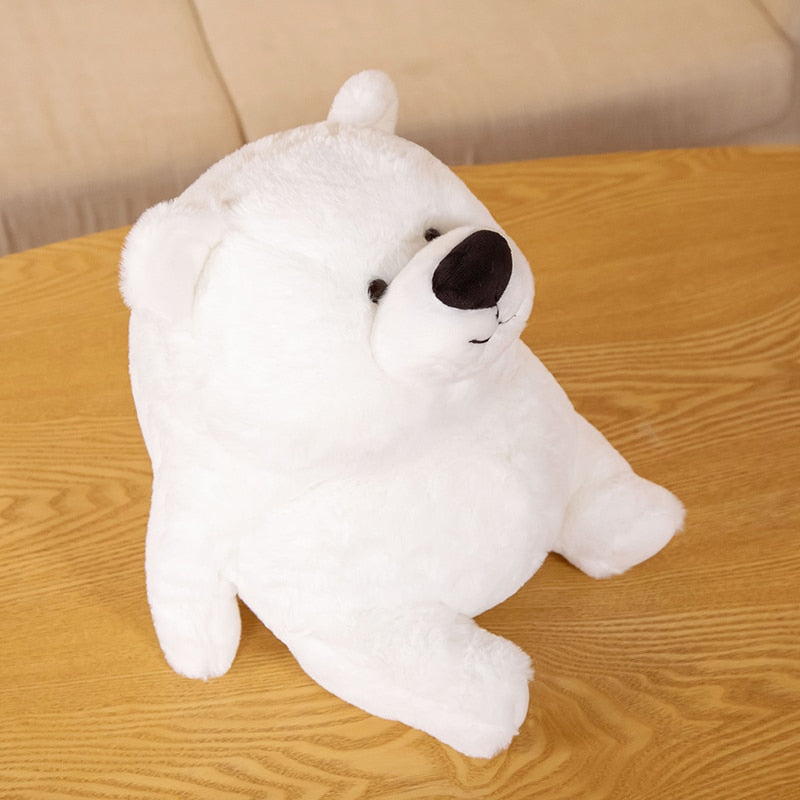 22/30/40cm Cartoon Plush White Bear Panda Toys Chubby Teddy Bear Pillow Cushion Stuffed Soft Dolls for Children Girls Gift