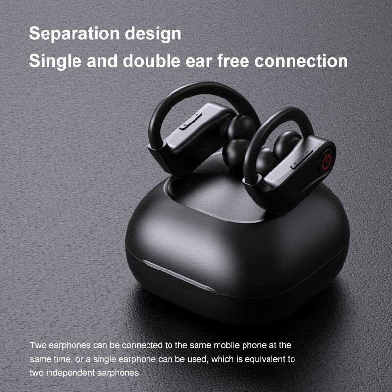 Sport Bluetooth 5.1 Earphones LED Display Wireless Headphones Noise Reduction Earbuds Waterproof Headsets With Mic For All Phone