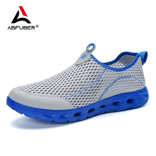 Breathable Summer Men Shoes Casual Mesh Light Breathable Slip On Men Sneakers Outdoor Aqua Shoes Sport Quik-Drying Water Shoe