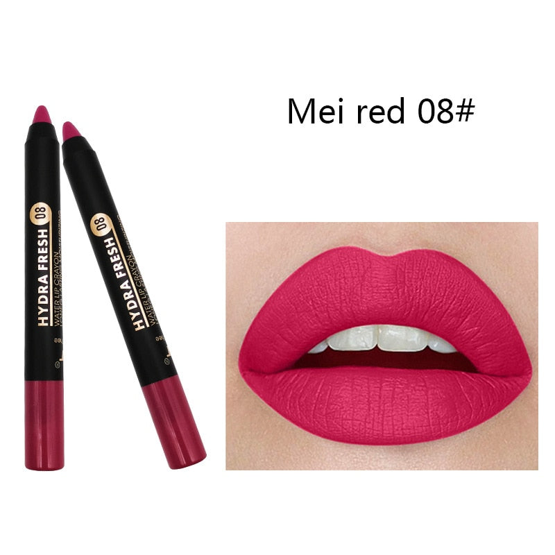 9 Colors Velvet Matte Lipsticks Pencil Waterproof Long Lasting Sexy Red Lip Stick Non-Stick Cup Makeup Lip Tint Pencil Cosmetic