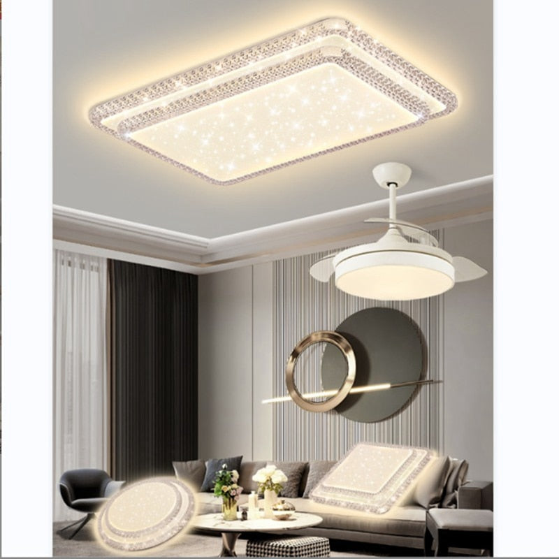 Luxury Imitation Crystal Living Room Ceiling Lamp Modern LED Bedroom Dining Den Pendant Light Simple Interior Decoration Lamps