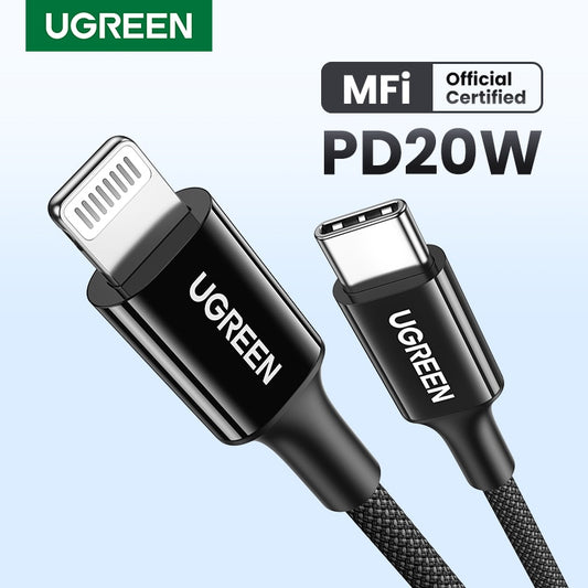 【NEW】UGREEN MFi USB C to Lightning Cable PD 20W Fast Charging for iPhone 14 13 12 Pro Max Type C Phone Cable for iPad