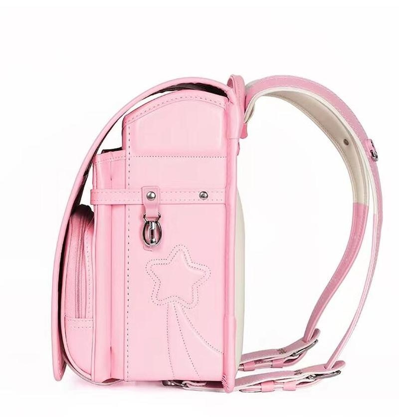 School Bags for Girls Cute Pink Backpacks High Quality Leather Orthopedic Schoolbag Kids Bags Waterproof Japanese School Bag