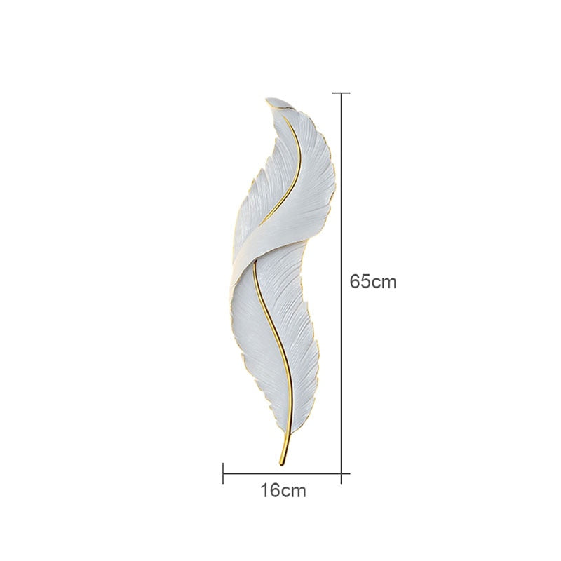 Modern Minimalist Living Room Tv Background Feather Wall Lamp Bedroom Bedside Decorative Nordic Luxury Indoor Lighting For Home