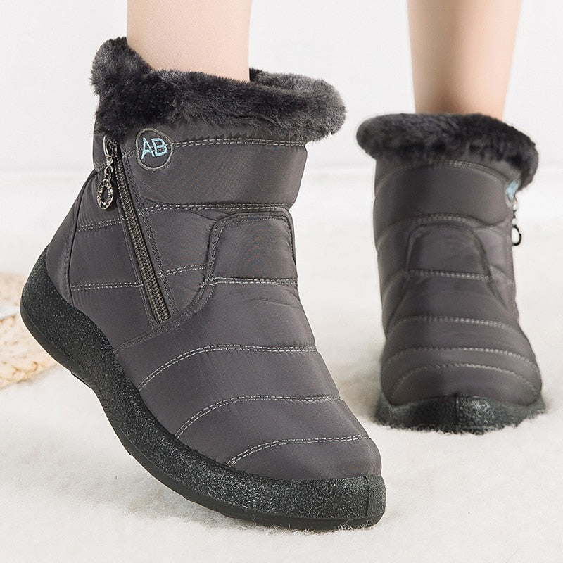 Women Boots Watarproof Ankle Boots For Winter Shoes Women Keep Warm Snow Botines Female 2022 Luxury Zipper Winter Botas Mujer