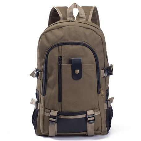 2022 New Mountaineering Bag Backpack for Men Canvas Large Capacity High School Backpacks Outdoor Travel Camping Bag Computer Bag