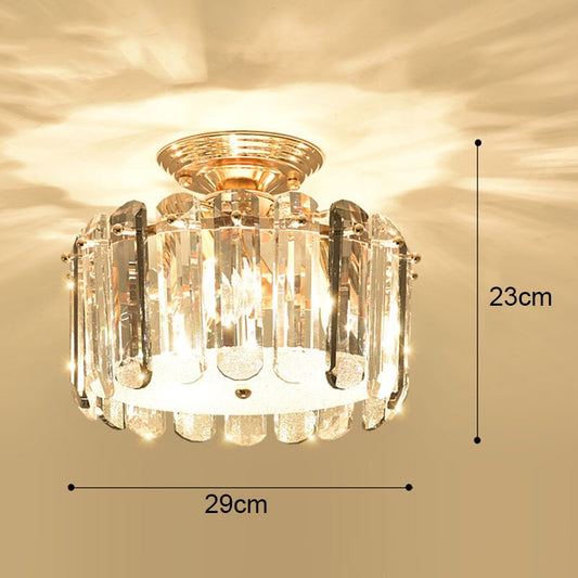 Luxury Crystal Ceiling Small Chandelier Living Room Decoration Bedroom Porch Corridor Led Indoor Pendant Lighting For Home