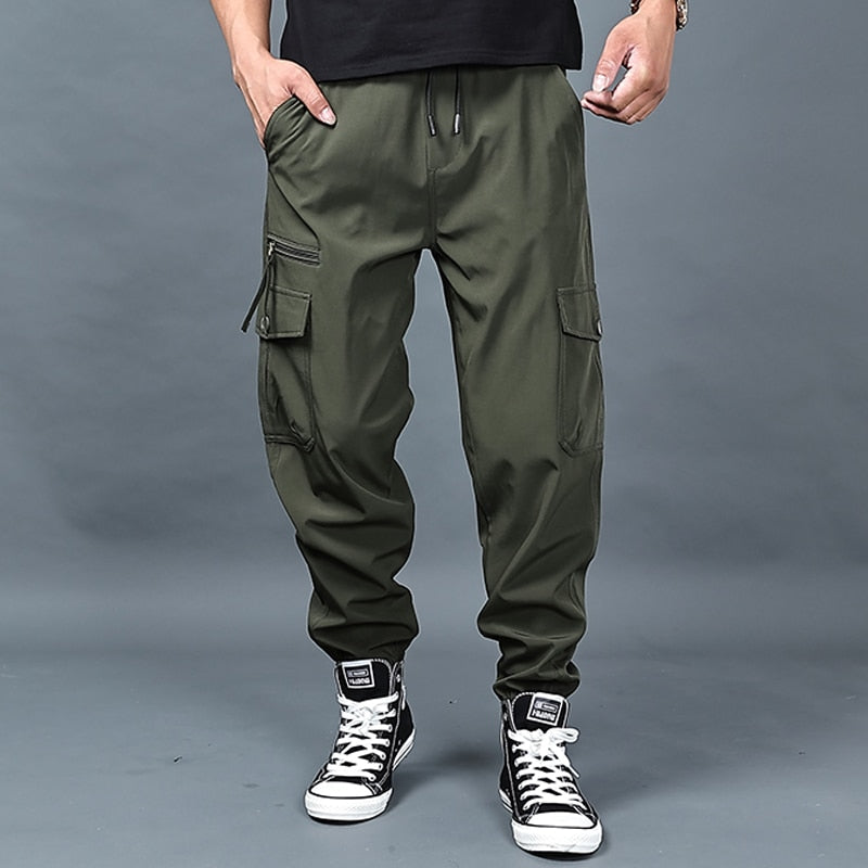 Spring Autumn Cargo Pants Men Loose Tactical Military Work Pants 2022 Casual Long Trousers For Men Army Green Outdoor Sweatpants