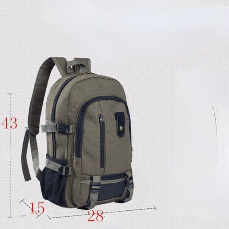 2022 New Mountaineering Bag Backpack for Men Canvas Large Capacity High School Backpacks Outdoor Travel Camping Bag Computer Bag