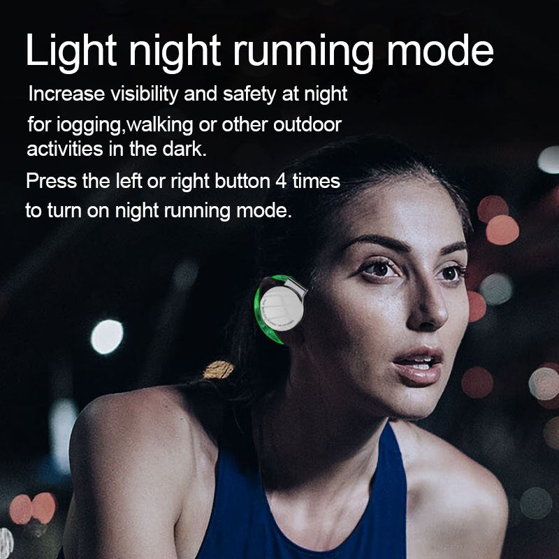 F2 TWS Earphones Bluetooth Night Running Lights Wireless Earbud Headset Sports Ear Buds Noise Cancelling Comfortable Sleepphones