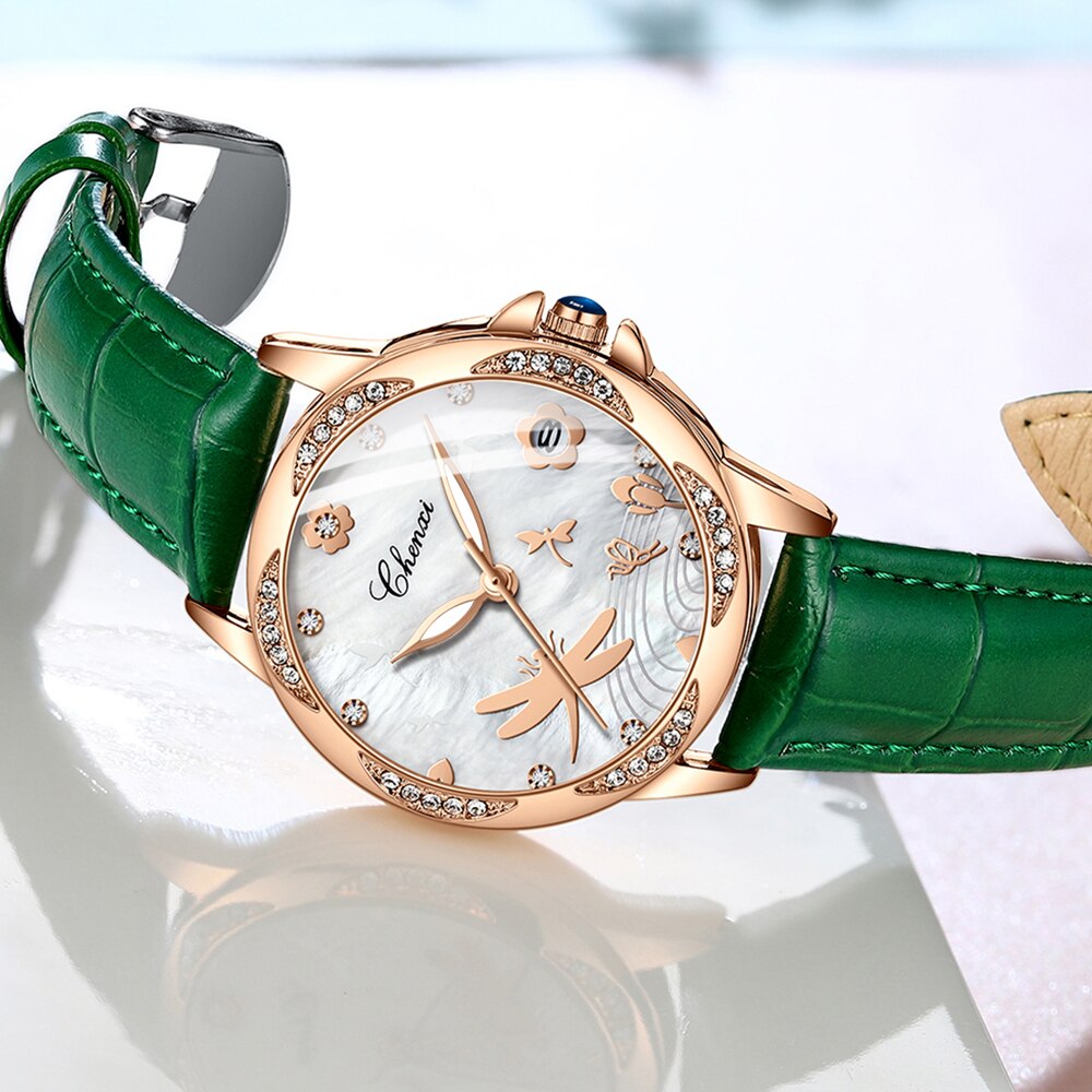 CHENXI Top Brand Women&#39;s Watches Classic Analog Quartz Ladies Bracelet Wristwatch Casual Leather Women Waterproof Watch