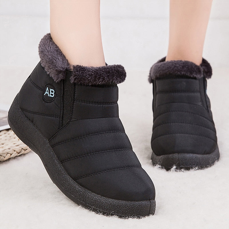 Women Boots Watarproof Ankle Boots For Winter Shoes Women Keep Warm Snow Botines Female 2022 Luxury Zipper Winter Botas Mujer