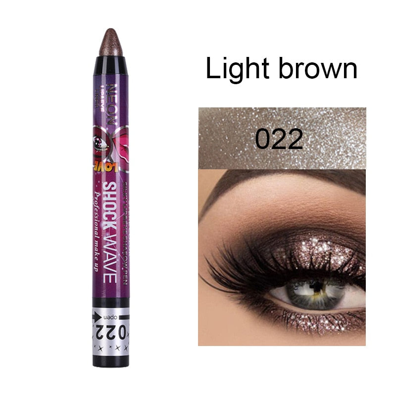 36 Colors Long-lasting Eyeshadow Pencil Waterproof Pigment Blue Brown Black Eyeliner Pen Women Fashion Color Eye Makeup Cosmetic