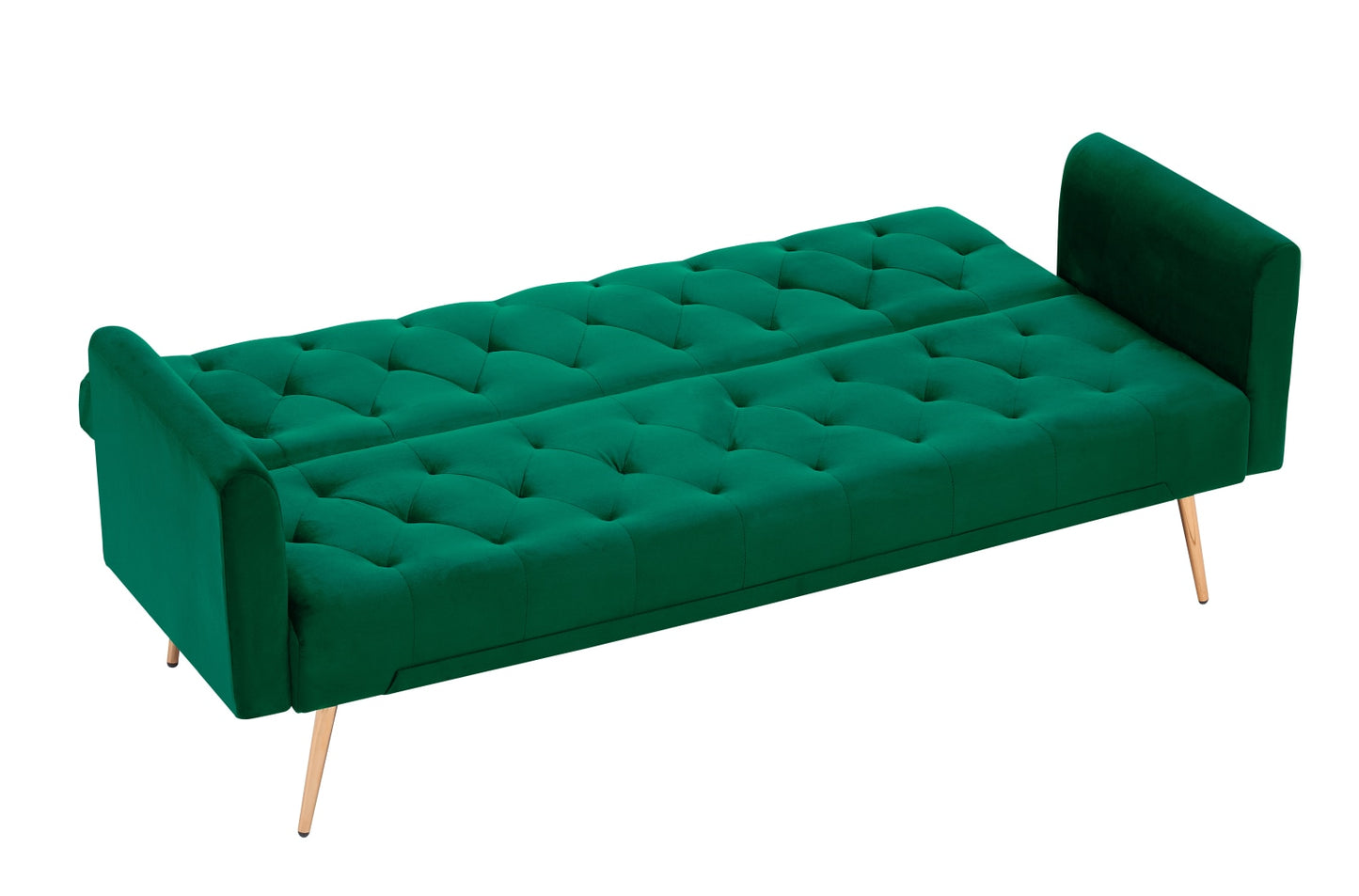Modern Variable Bed Sofa Multifunctional Soft Velvet Folding Sofa Home Living Room Furniture Durable Conical Legs Futon Sofa