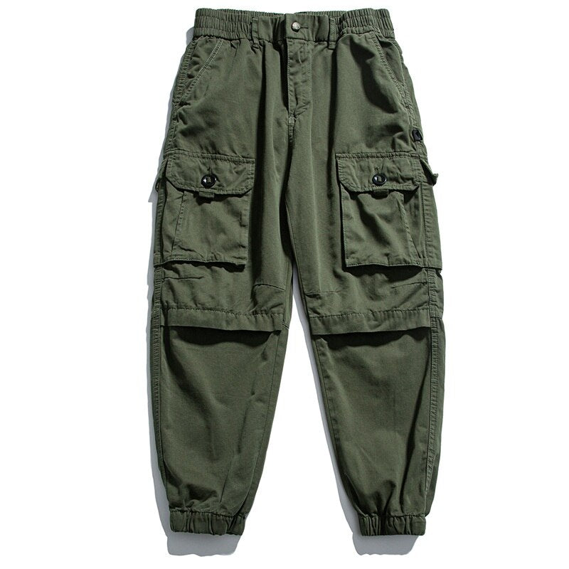 Streetwear Military Tactical Cargo Pants Japanese Harajuku Casual Plus Size Harem Joggers Men Clothing Multi-Pocket Trousers