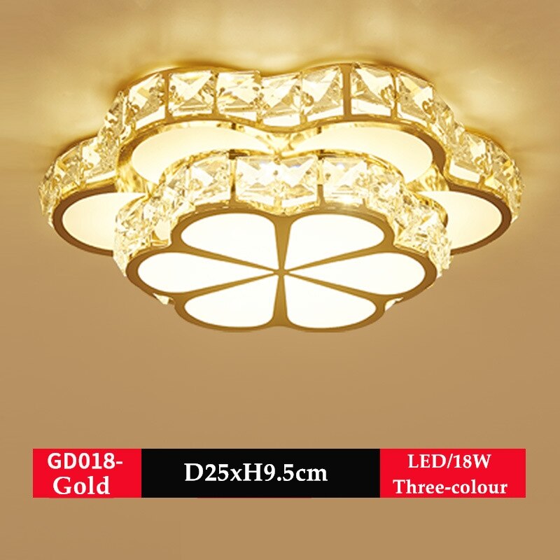 Nordic Modern Led Ceiling Lights for livingroom bedroom lustre led home decor Dimmable Ceiling light Crystal/Gold Ceiling Lamp