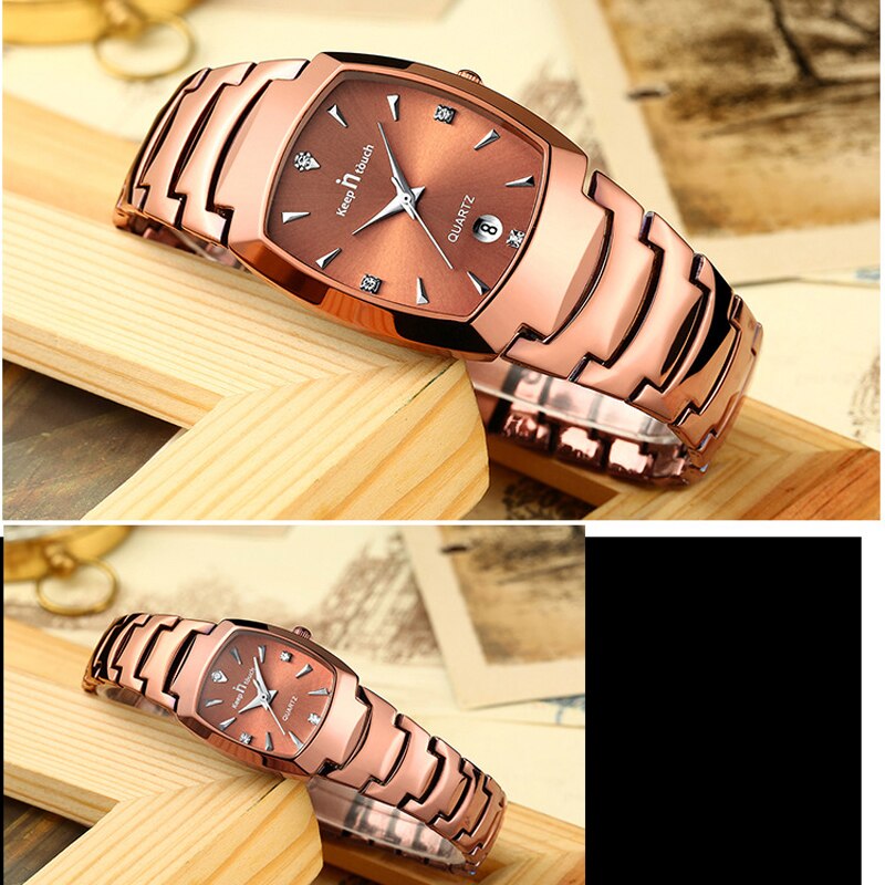 Fashion Men Women Watches Couple Items For Lovers Stainless Steel Quartz Date Clock Casual Business Style His Hers Watch Sets